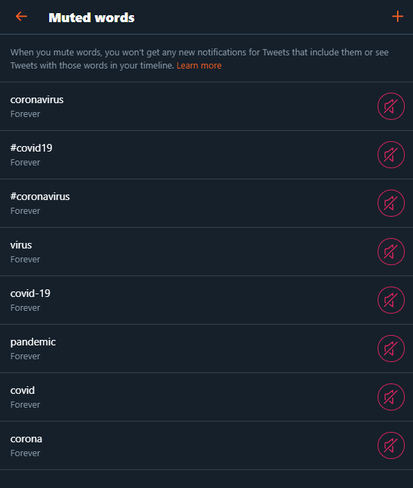 Muted Words on Twitter